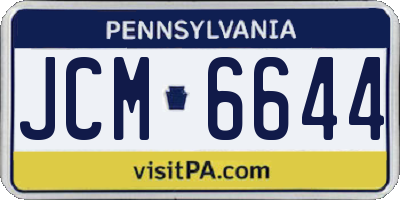 PA license plate JCM6644
