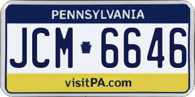 PA license plate JCM6646