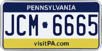 PA license plate JCM6665