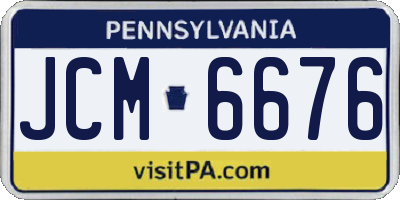 PA license plate JCM6676