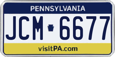 PA license plate JCM6677