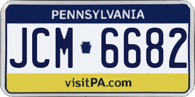 PA license plate JCM6682