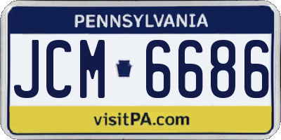 PA license plate JCM6686