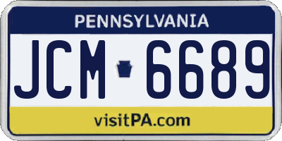 PA license plate JCM6689