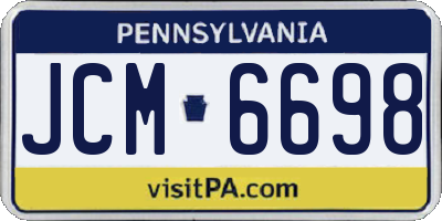 PA license plate JCM6698