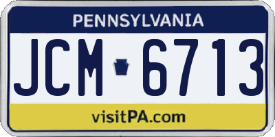 PA license plate JCM6713