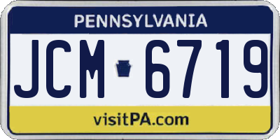 PA license plate JCM6719