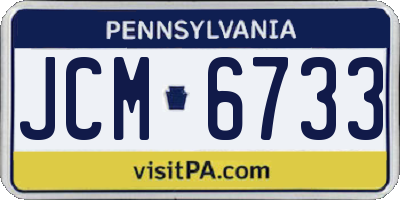 PA license plate JCM6733