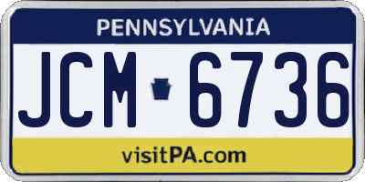 PA license plate JCM6736