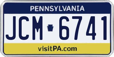 PA license plate JCM6741