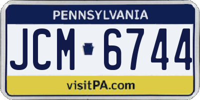 PA license plate JCM6744