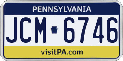 PA license plate JCM6746