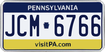 PA license plate JCM6766