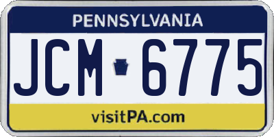 PA license plate JCM6775