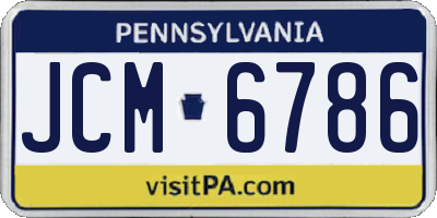 PA license plate JCM6786