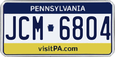 PA license plate JCM6804