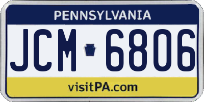 PA license plate JCM6806
