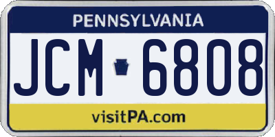PA license plate JCM6808