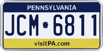 PA license plate JCM6811