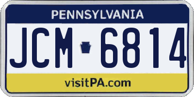 PA license plate JCM6814