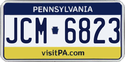 PA license plate JCM6823