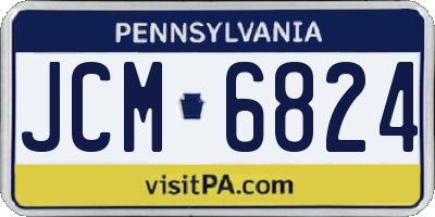 PA license plate JCM6824