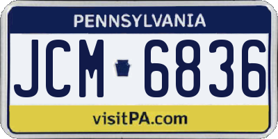 PA license plate JCM6836