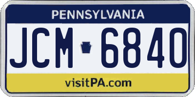 PA license plate JCM6840