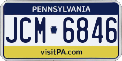 PA license plate JCM6846