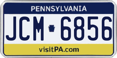 PA license plate JCM6856
