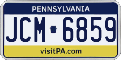 PA license plate JCM6859