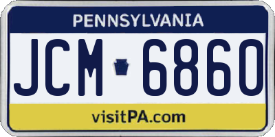 PA license plate JCM6860