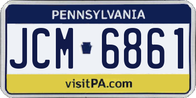 PA license plate JCM6861
