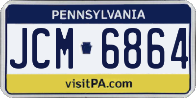 PA license plate JCM6864