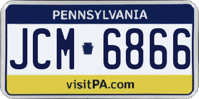 PA license plate JCM6866