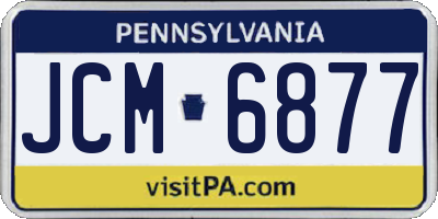 PA license plate JCM6877