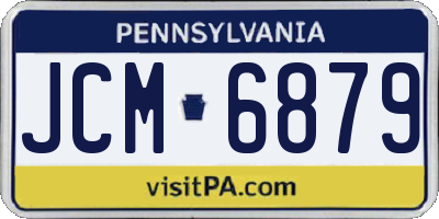 PA license plate JCM6879