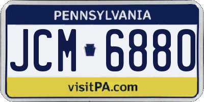 PA license plate JCM6880