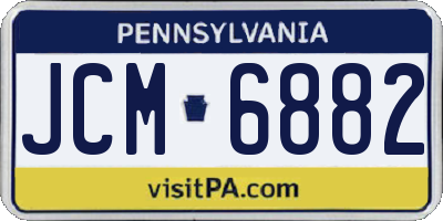 PA license plate JCM6882