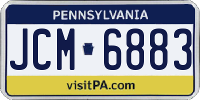 PA license plate JCM6883