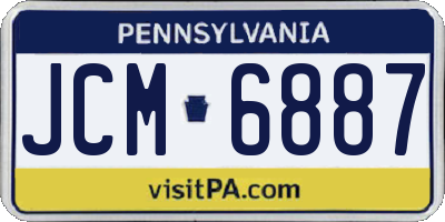 PA license plate JCM6887