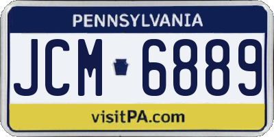 PA license plate JCM6889