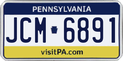 PA license plate JCM6891