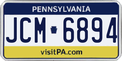 PA license plate JCM6894
