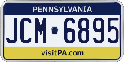 PA license plate JCM6895