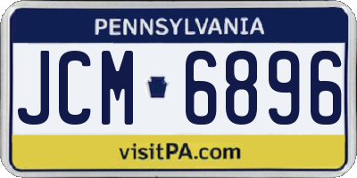 PA license plate JCM6896