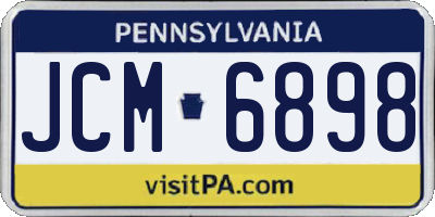 PA license plate JCM6898