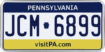 PA license plate JCM6899