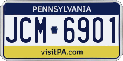 PA license plate JCM6901