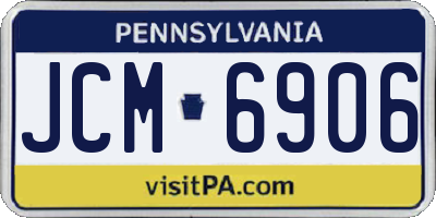 PA license plate JCM6906